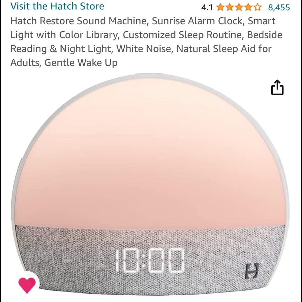 Hatch restore alarm clock! Wakes with a sunrise